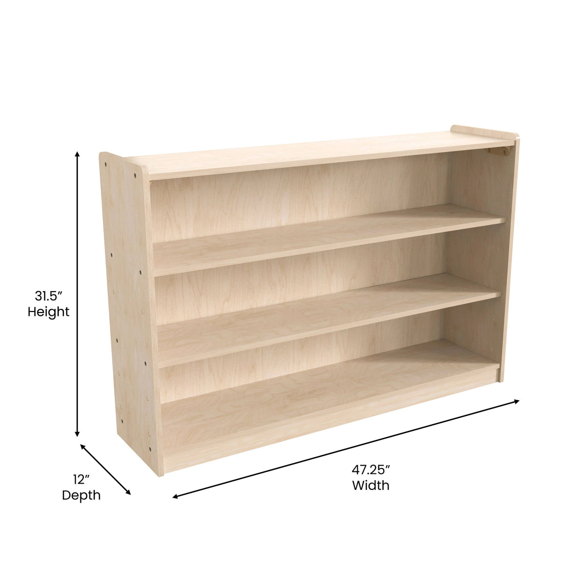 Flash Furniture MK-ME088029-GG Bright Beginnings Wood Storage Unit, 47 1/4" Wide, Beige - photo 4