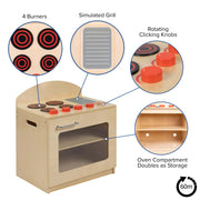Flash Furniture MK-DP001-GG Wood Kitchen Stove, 20 1/4" Wide, Beige - photo 4