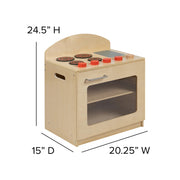 Flash Furniture MK-DP001-GG Wood Kitchen Stove, 20 1/4" Wide, Beige - photo 5