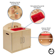 Flash Furniture MK-DP002-GG Wood Kitchen Sink, 20" Wide, Beige - photo 4