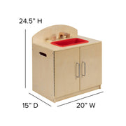 Flash Furniture MK-DP002-GG Wood Kitchen Sink, 20" Wide, Beige - photo 5