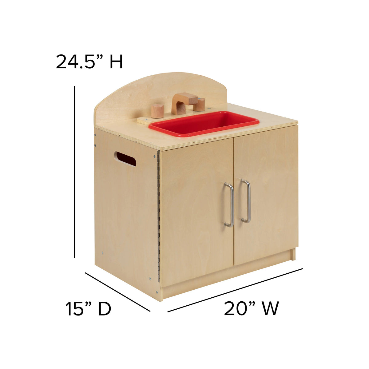 Flash Furniture MK-DP002-GG Wood Kitchen Sink, 20" Wide, Beige - photo 5