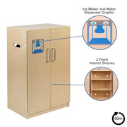 Flash Furniture MK-DP003-GG Wood Kitchen Refrigerator, 20 1/4" Wide, Beige - photo 3