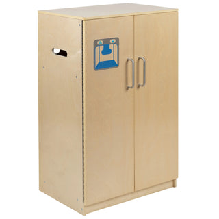 Flash Furniture MK-DP003-GG Wood Kitchen Refrigerator, 20 1/4" Wide, Beige - Default Title