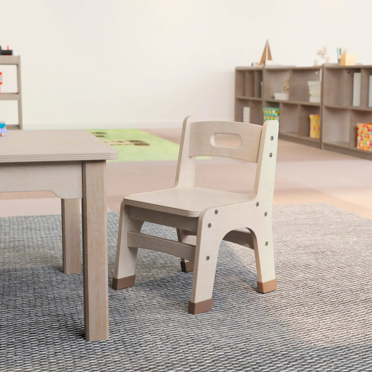 Flash Furniture Bright Beginnings Chair, 11 1/4" Wide, Beige, 2/Case - photo 2