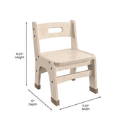 Flash Furniture Bright Beginnings Chair, 11 1/4" Wide, Beige, 2/Case - photo 4