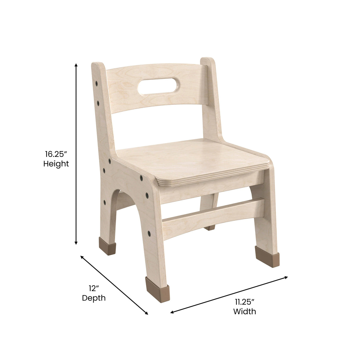 Flash Furniture Bright Beginnings Chair, 11 1/4" Wide, Beige, 2/Case - photo 4
