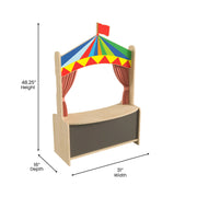 Flash Furniture MK-ME19202-GG Bright Beginnings Wood Puppet Theater, 31" Wide, Multicolor - photo 4