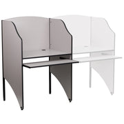 Flash Furniture MT-M6201 Laminate Carrel, 32 5/8" Wide - Gray