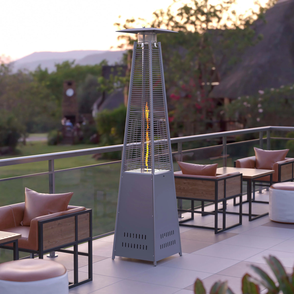Flash Furniture NAN-FSDC Stainless Steel Patio Heater, 22 1/4" x 22 1/4" - photo 2
