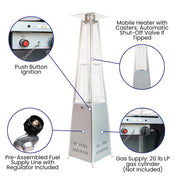 Flash Furniture NAN-FSDC Stainless Steel Patio Heater, 22 1/4" x 22 1/4" - photo 3