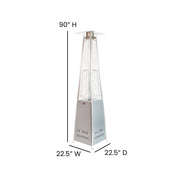 Flash Furniture NAN-FSDC Stainless Steel Patio Heater, 22 1/4" x 22 1/4" - photo 4