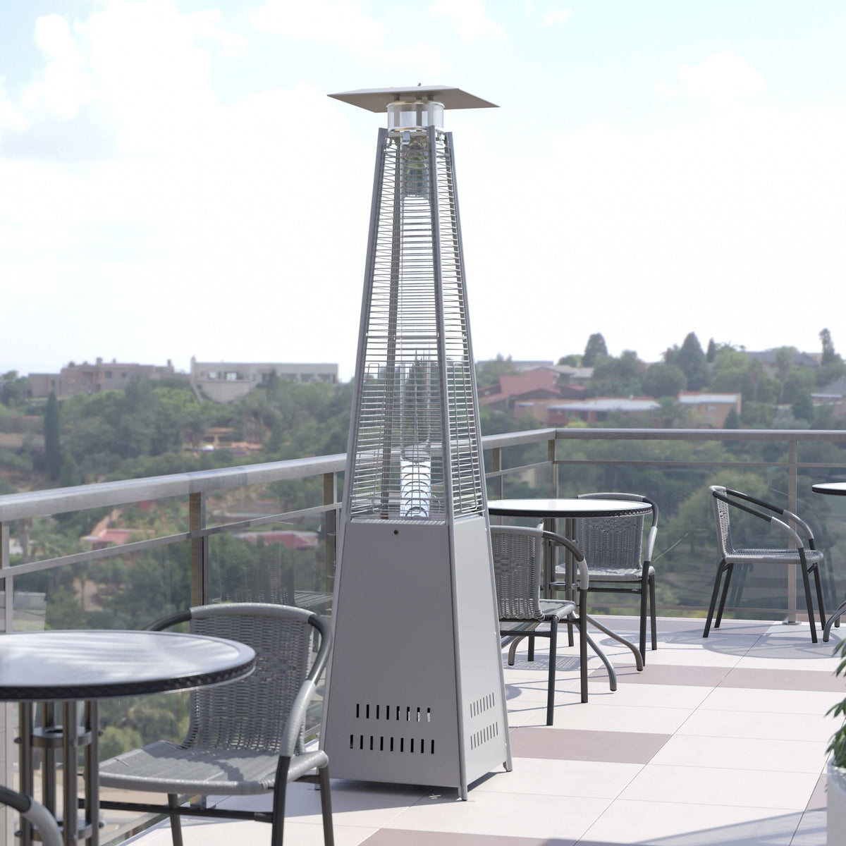 Flash Furniture NAN-FSDC Stainless Steel Patio Heater, 22 1/4" x 22 1/4" - photo 5