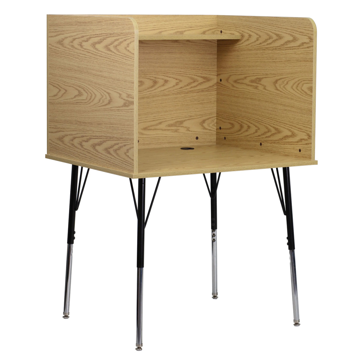 Flash Furniture MT-M6221-SGLSC Laminate Carrel, 35 3/4" Wide - Brown