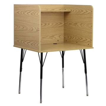 Flash Furniture MT-M6221-SGLSC Laminate Carrel, 35 3/4" Wide - Brown