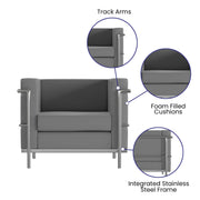 Flash Furniture ZB-REGAL-810-SET-GY-GG Reception Set, Gray - photo 4