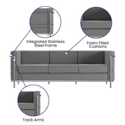 Flash Furniture ZB-REGAL-810-SET-GY-GG Reception Set, Gray - photo 6
