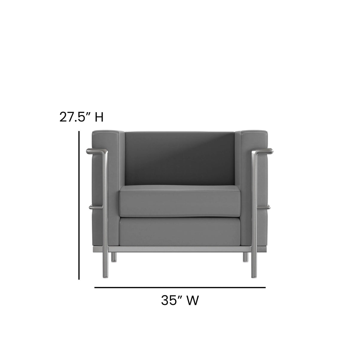Flash Furniture ZB-REGAL-810-SET-GY-GG Reception Set, Gray - photo 7
