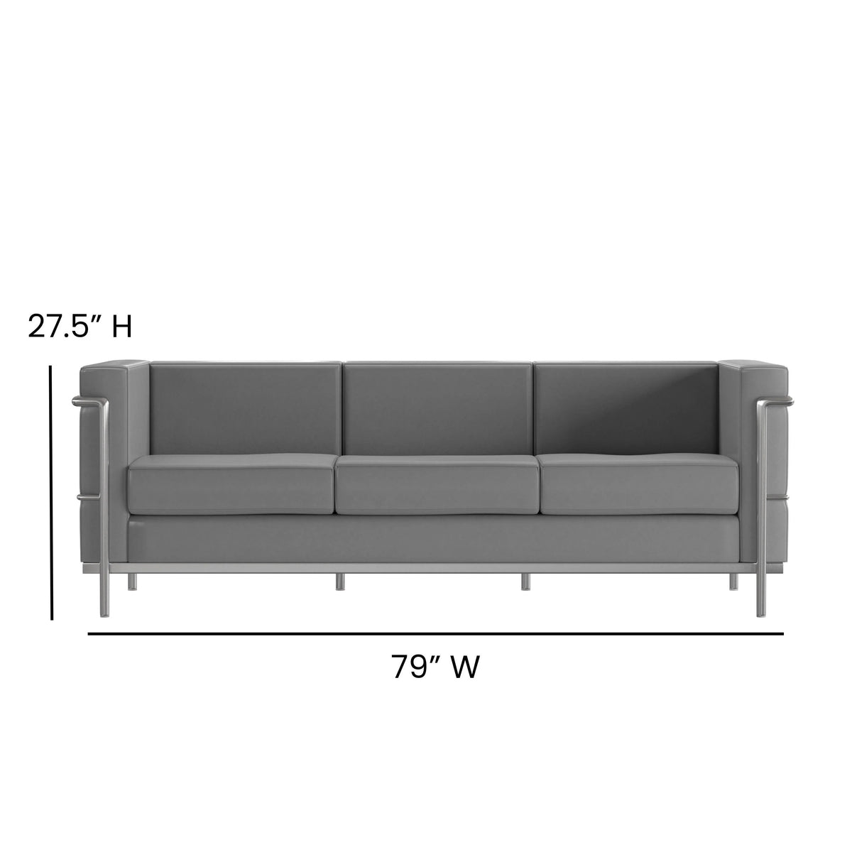 Flash Furniture ZB-REGAL-810-SET-GY-GG Reception Set, Gray - photo 9