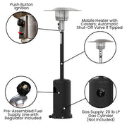 Flash Furniture NAN-HSS-AGH Patio Heater, 31" Wide - photo 3