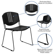 Flash Furniture RUT-NF02-BK-GG Chair, 22 3/4" Wide - photo 3