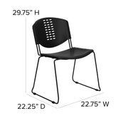 Flash Furniture RUT-NF02-BK-GG Chair, 22 3/4" Wide - photo 4