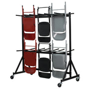 Flash Furniture NG-FC-DOLLY-GG Steel Chair Truck, 700 lb. 84 Chairs, Black - Default Title