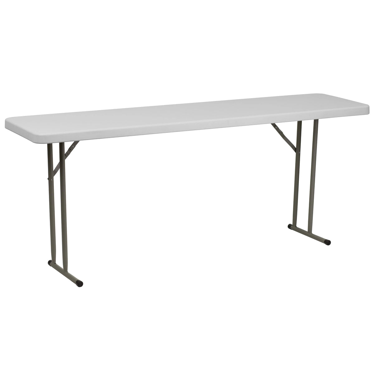 Flash Furniture Folding Table, 18" Wide, White - 72"