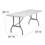 Flash Furniture Folding Table, 30" Wide, White - photo 3