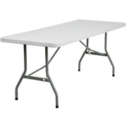 Flash Furniture Folding Table, 30" Wide, White - 72"