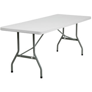 Flash Furniture Folding Table, 30" Wide, White - 72"