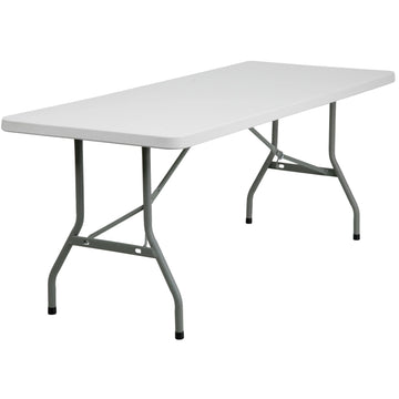 Flash Furniture Folding Table, 30" Wide, White - 72"