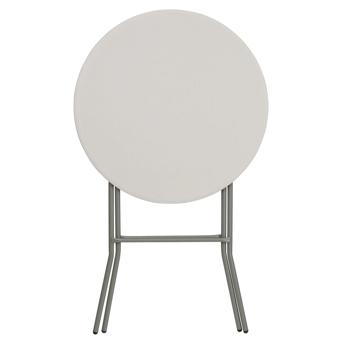 Flash Furniture RB-32RB-BAR-GW-GG Folding Table, 31 1/2" Diameter, White - photo 5