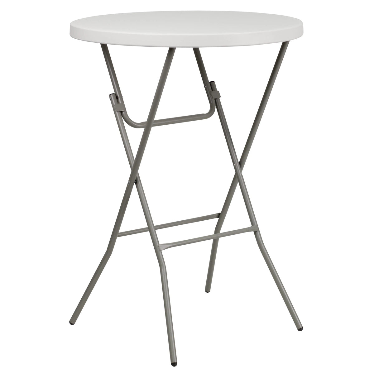Flash Furniture RB-32RB-BAR-GW-GG Folding Table, 31 1/2" Diameter, White - Default Title