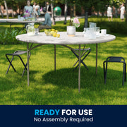 Flash Furniture Folding Table, 29" High, White - photo 2