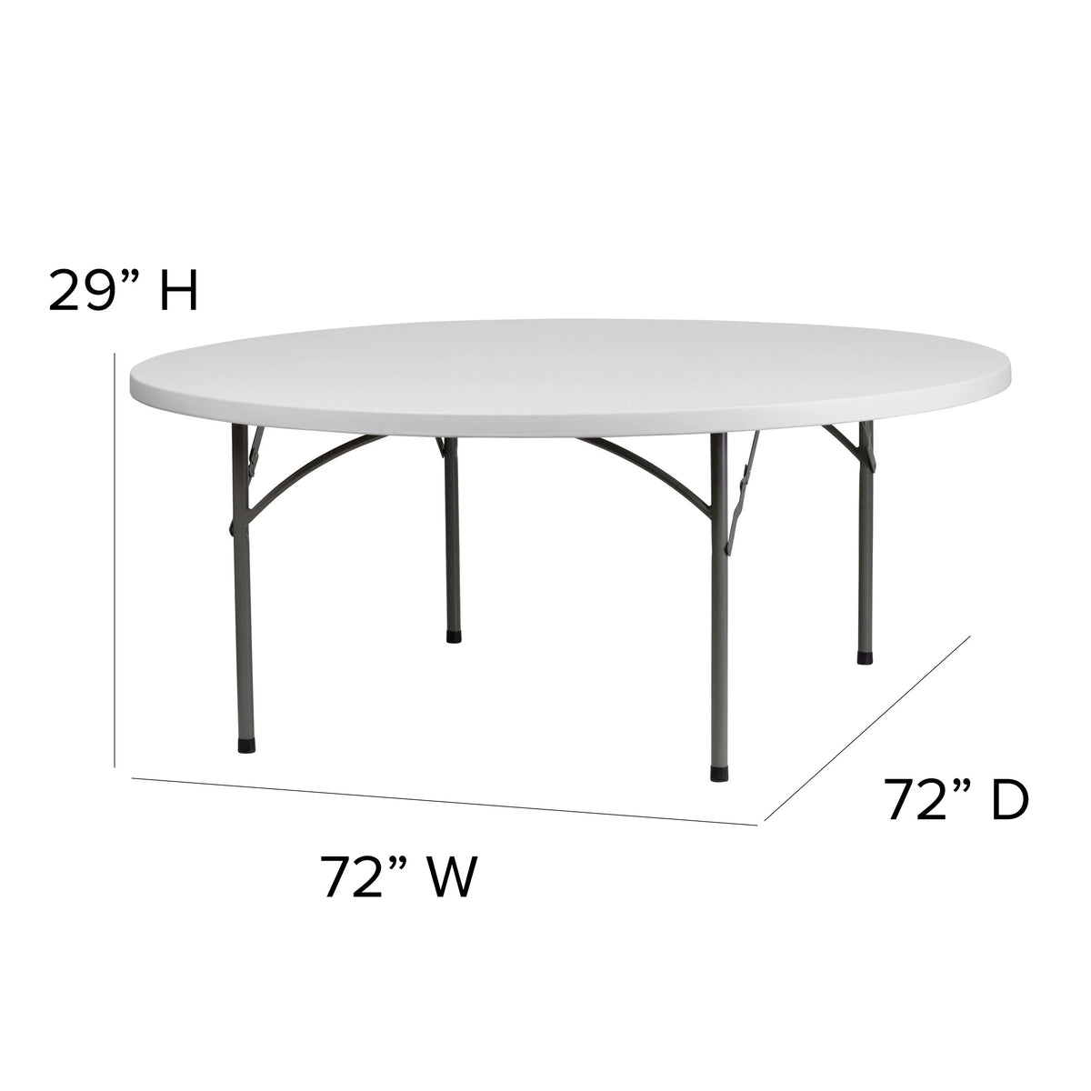 Flash Furniture Folding Table, 29" High, White - photo 6