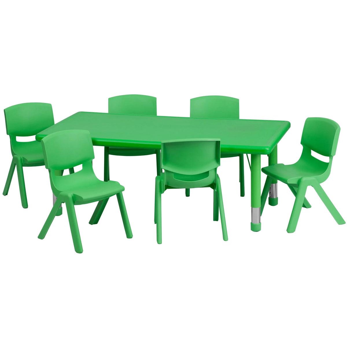 Flash Furniture YU-YCX-0013-2-RECT-TBL Table, 24" x 48" - Green