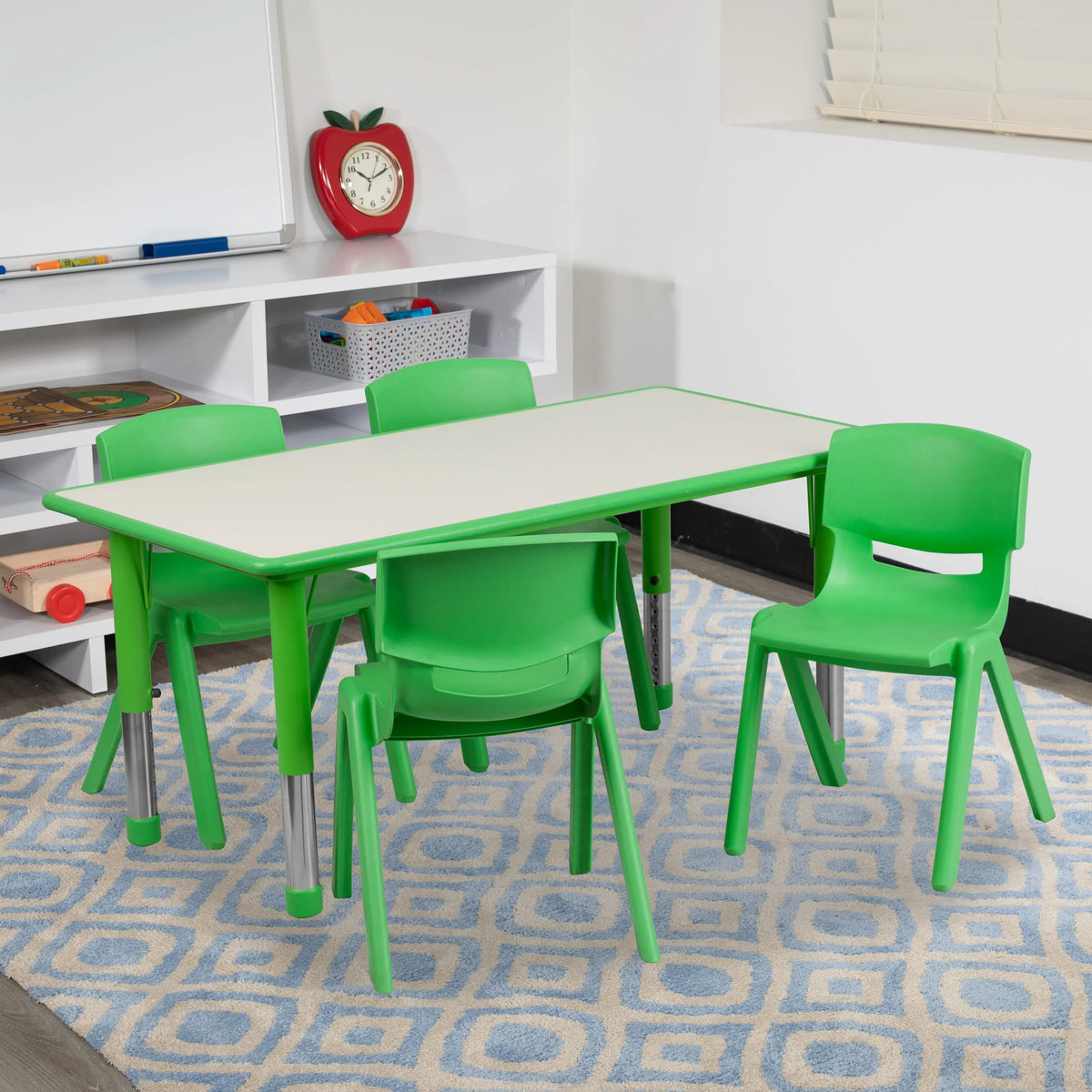 Flash Furniture YU-YCY-060-0034-RECT-TBL Plastic Table, 23 5/8" x 47 1/4" - photo 2