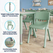 Flash Furniture YU-YCY-060-0034-RECT-TBL Plastic Table, 23 5/8" x 47 1/4" - photo 5