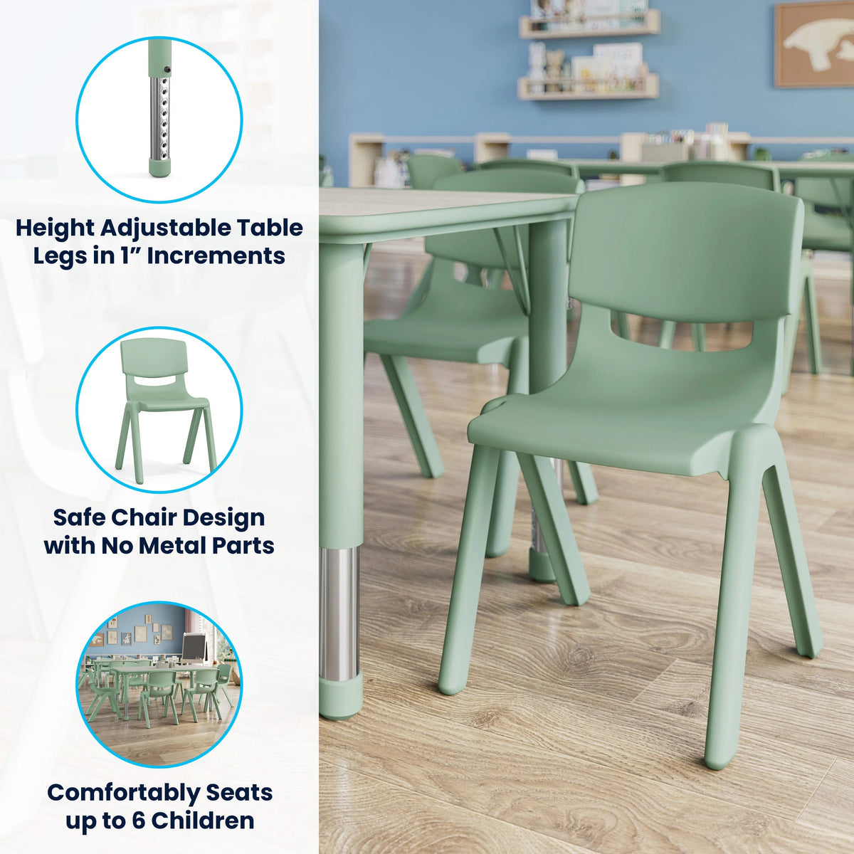 Flash Furniture YU-YCY-060-0034-RECT-TBL Plastic Table, 23 5/8" x 47 1/4" - photo 5