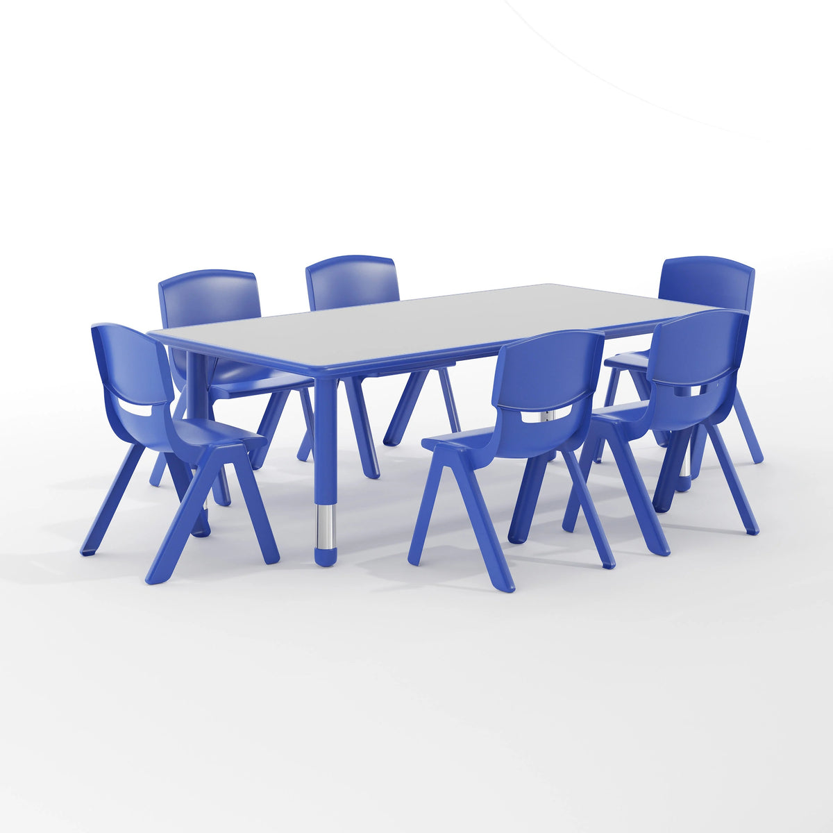 Flash Furniture YU-YCY-060-0036-RECT-TBL Table, 23 5/8" x 47 1/4" - Blue
