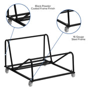 Flash Furniture RUT-188-DOLLY-GG Steel Chair Dolly, 22" x 29 3/4", Black - photo 3