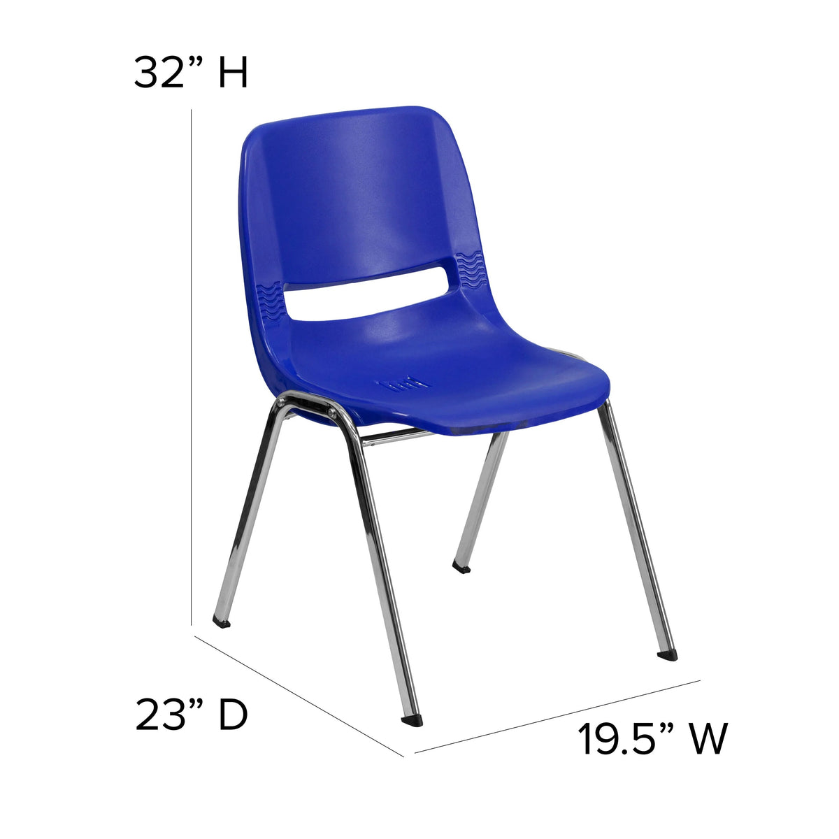 Flash Furniture RUT-18 Plastic Chair, 19 1/2" Wide - photo 3
