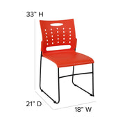 Flash Furniture RUT-2 Plastic Chair, 881 lb. Capacity - photo 3