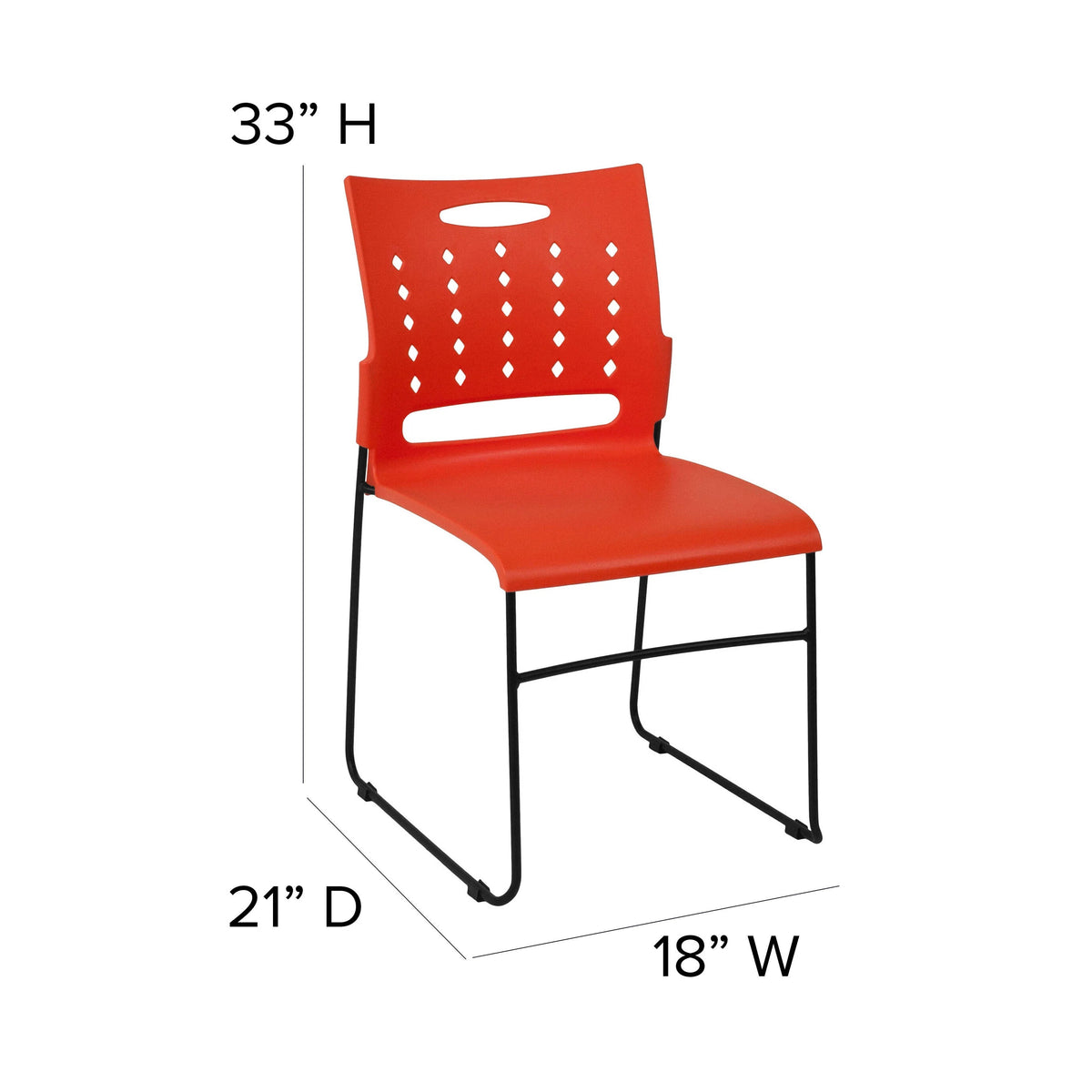 Flash Furniture RUT-2 Plastic Chair, 881 lb. Capacity - photo 3