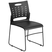 Flash Furniture RUT-2 Plastic Chair, 881 lb. Capacity - Black