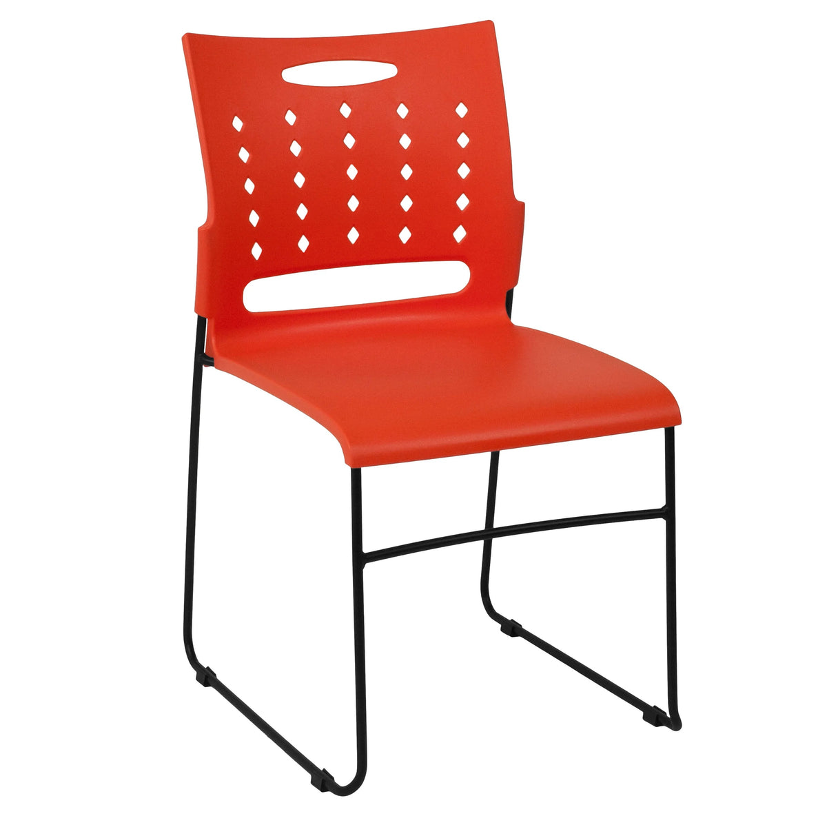 Flash Furniture RUT-2 Plastic Chair, 881 lb. Capacity - Orange