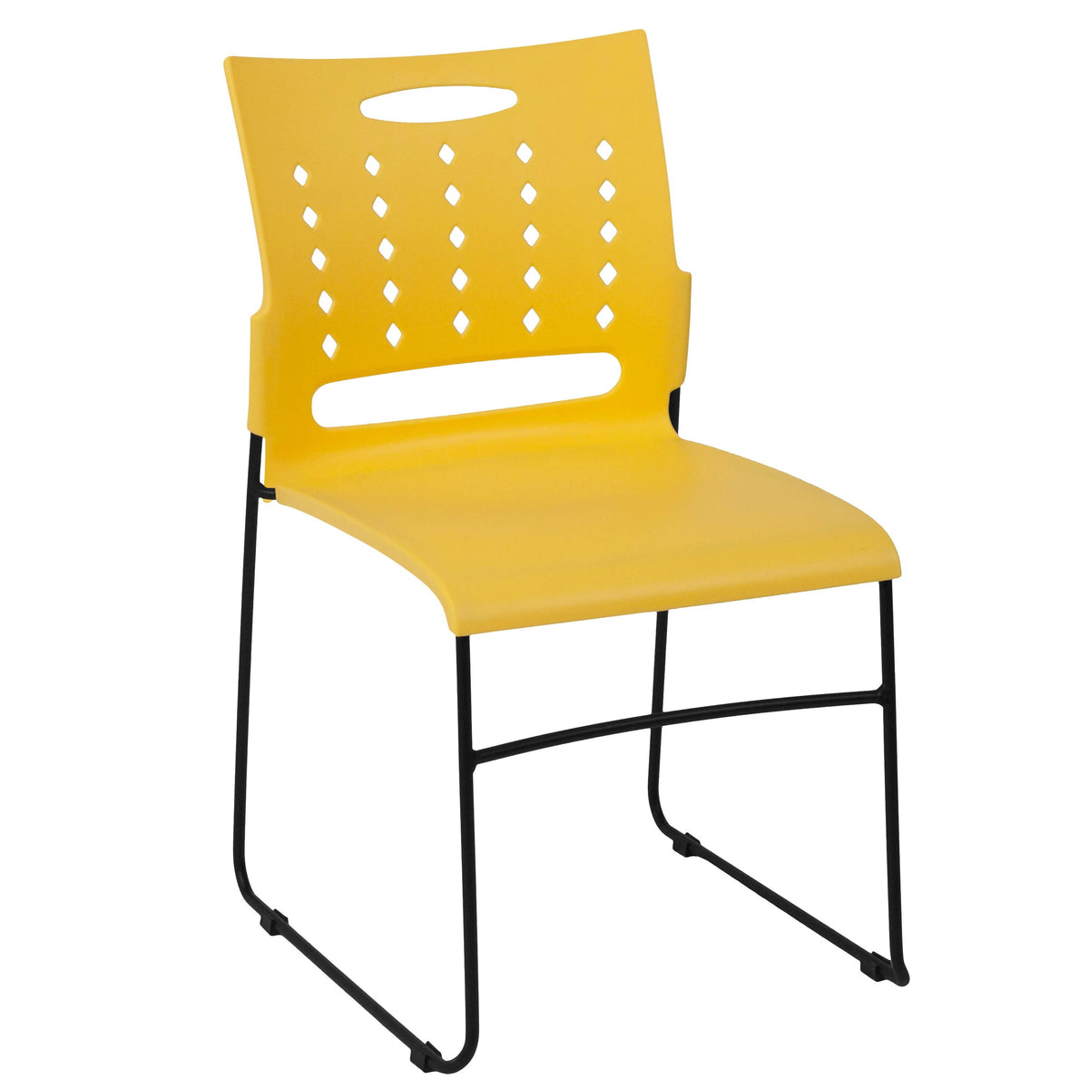Flash Furniture RUT-2 Plastic Chair, 881 lb. Capacity - Yellow