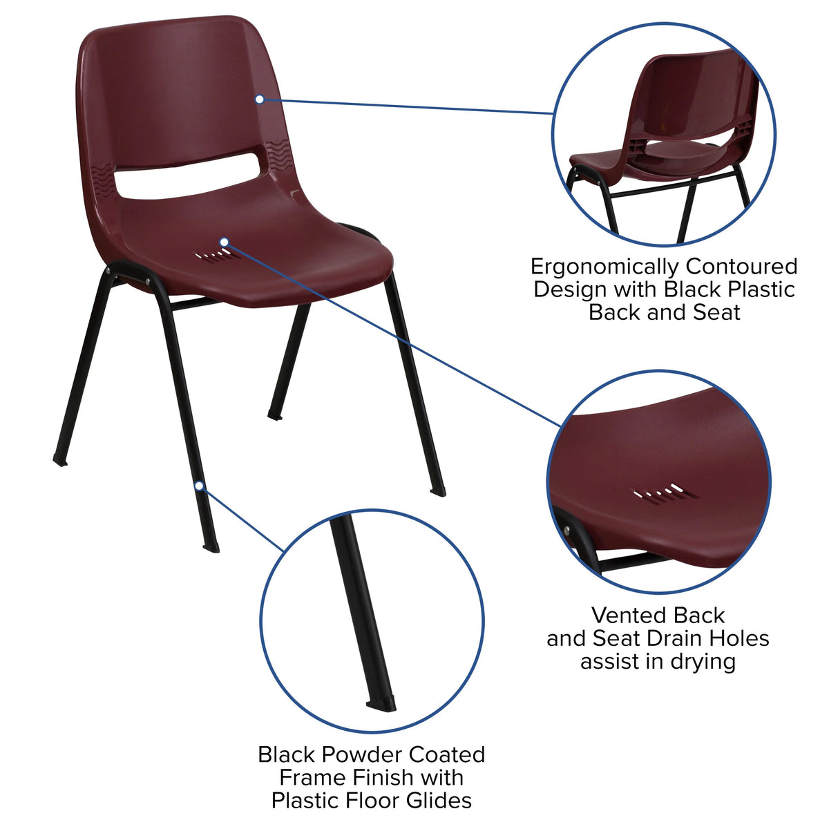 Flash Furniture RUT-EO1 Chair, 21" Wide - photo 3