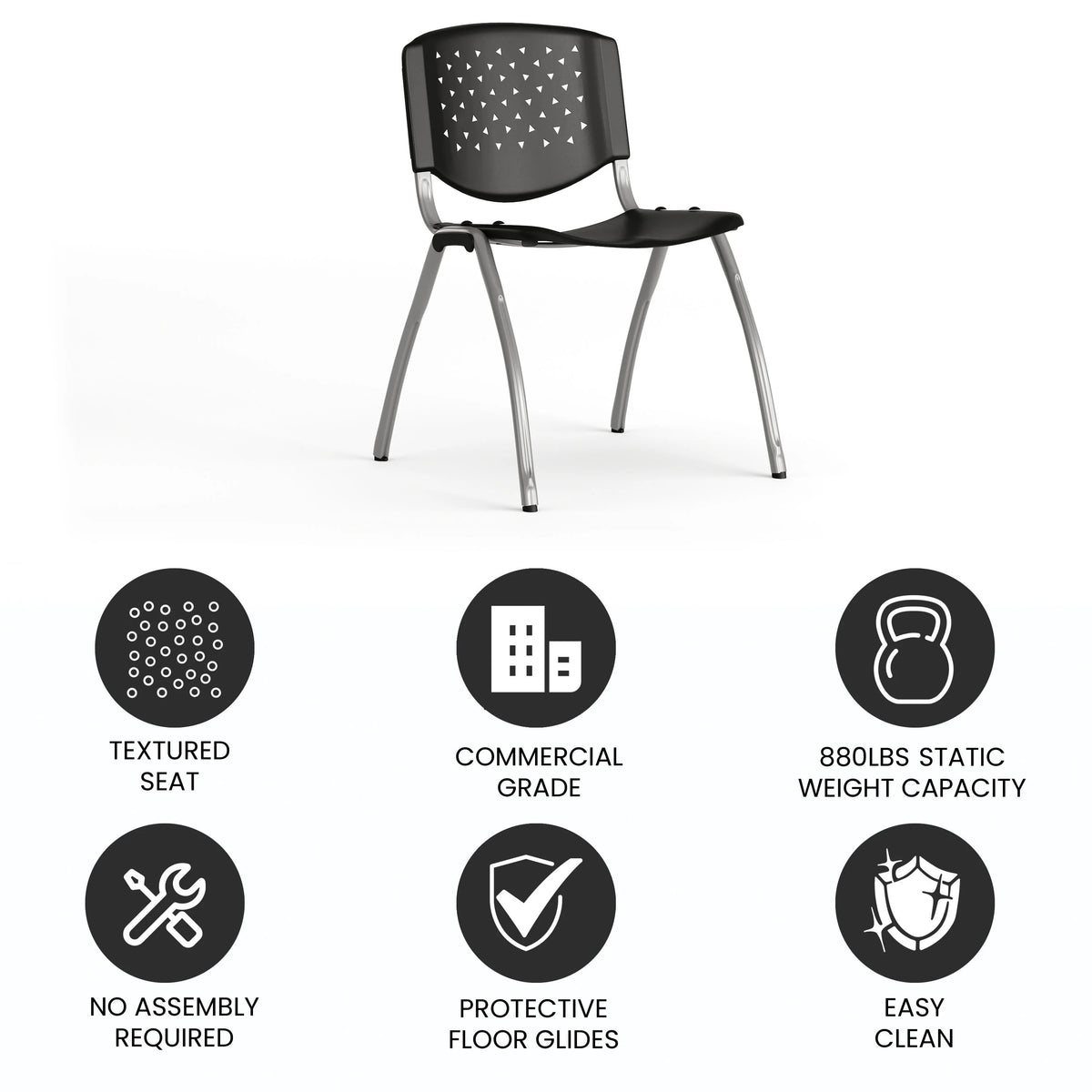 Flash Furniture RUT-F01A Plastic Chair, 20 3/4" Wide - photo 3